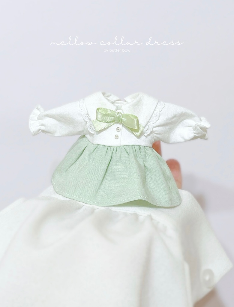 mellow collar dress #1 - 1/12ドール・ブラインドドール用