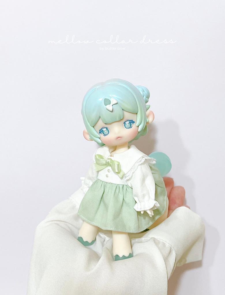 mellow collar dress #1 - 1/12ドール・ブラインドドール用