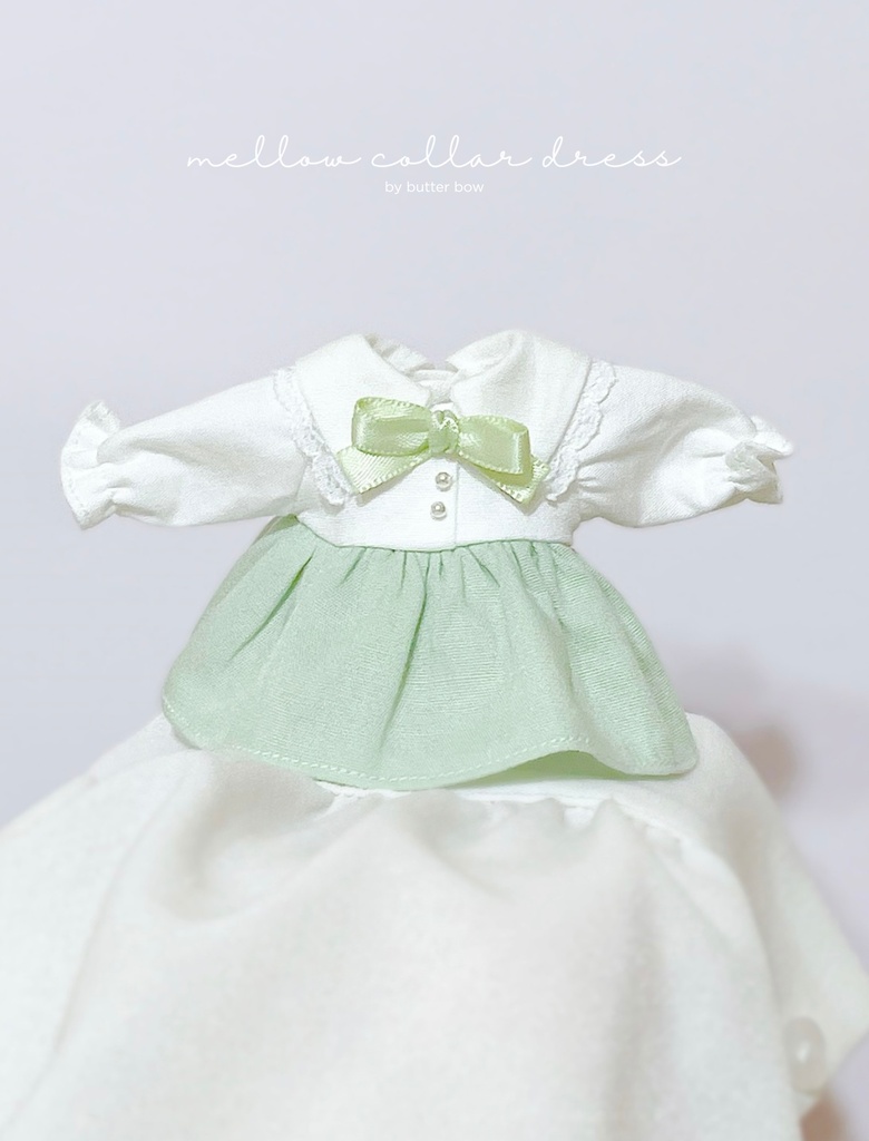 mellow collar dress #1 - 1/12ドール・ブラインドドール用