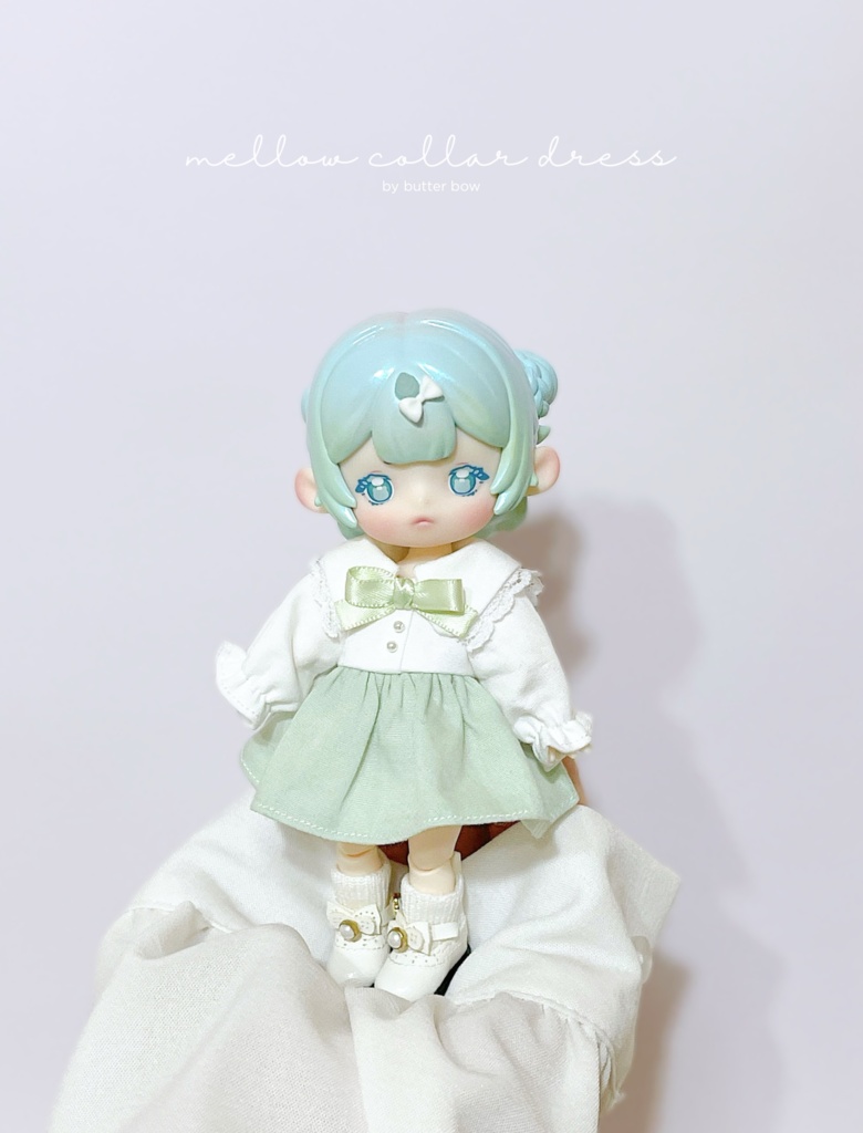mellow collar dress #1 - 1/12ドール・ブラインドドール用