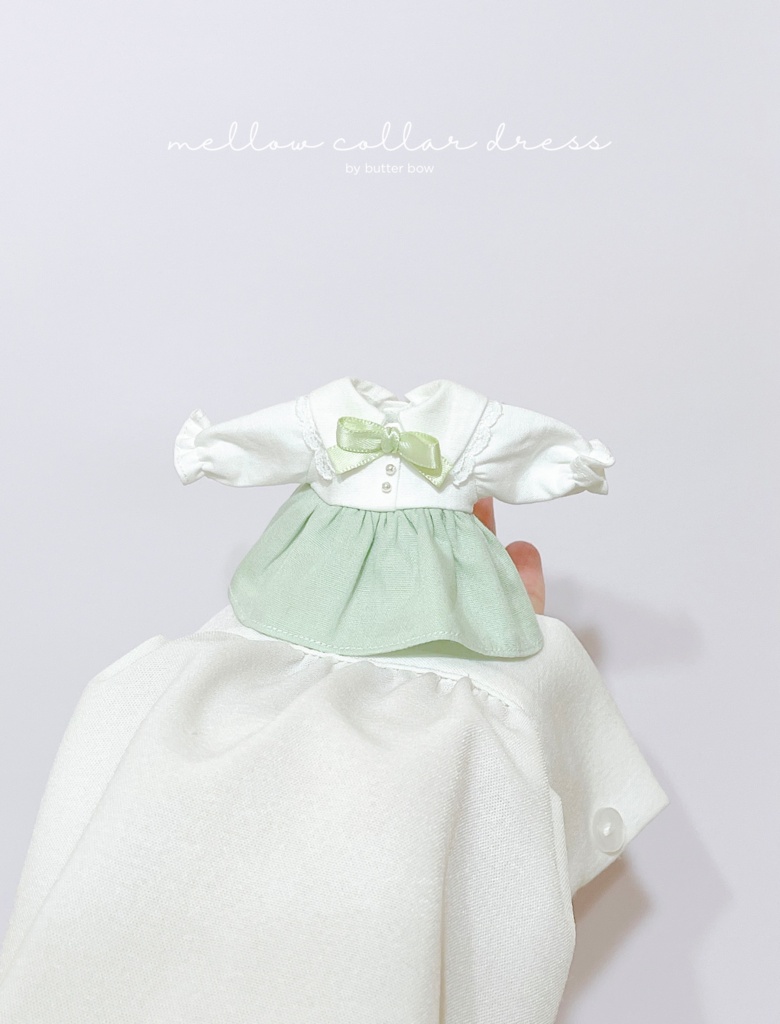 mellow collar dress #1 - 1/12ドール・ブラインドドール用