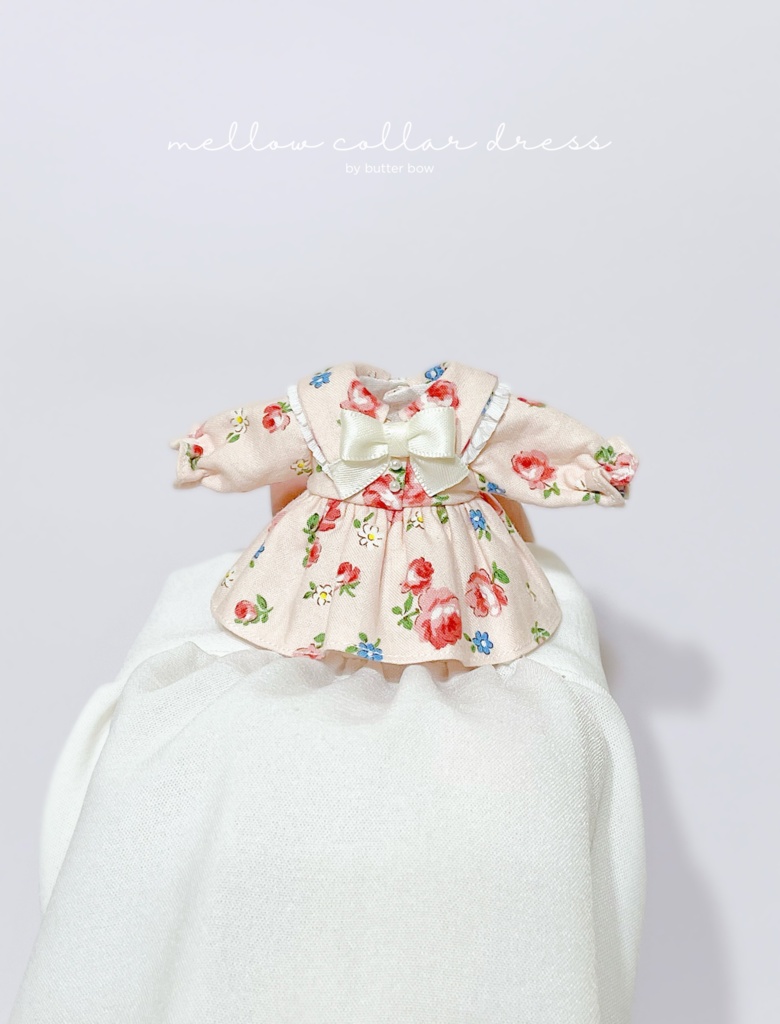 mellow collar dress #2 - 1/12ドール・ブラインドドール用
