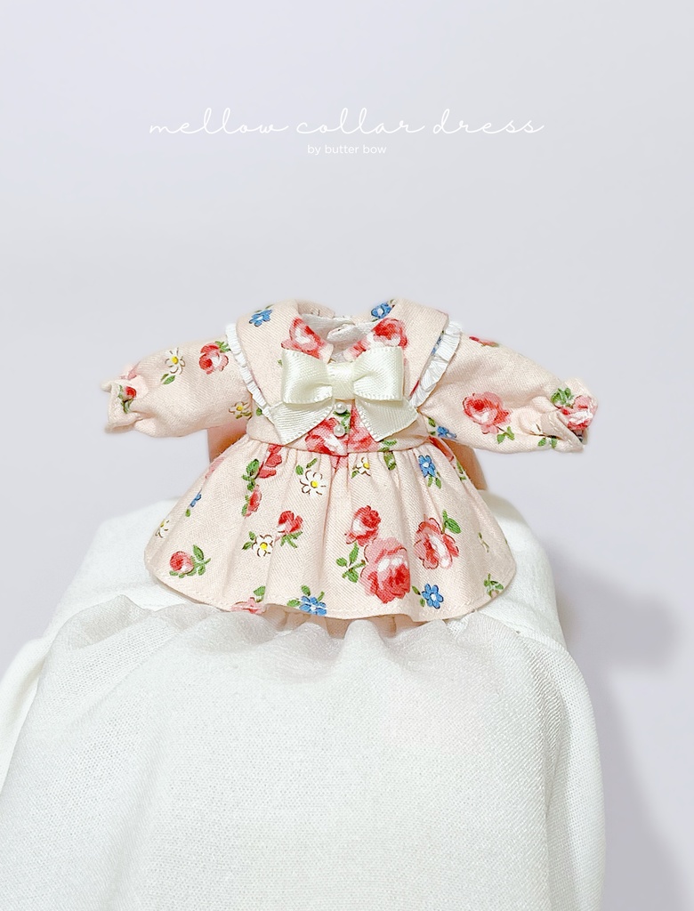 mellow collar dress #2 - 1/12ドール・ブラインドドール用