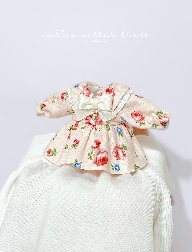 mellow collar dress #2 - 1/12ドール・ブラインドドール用
