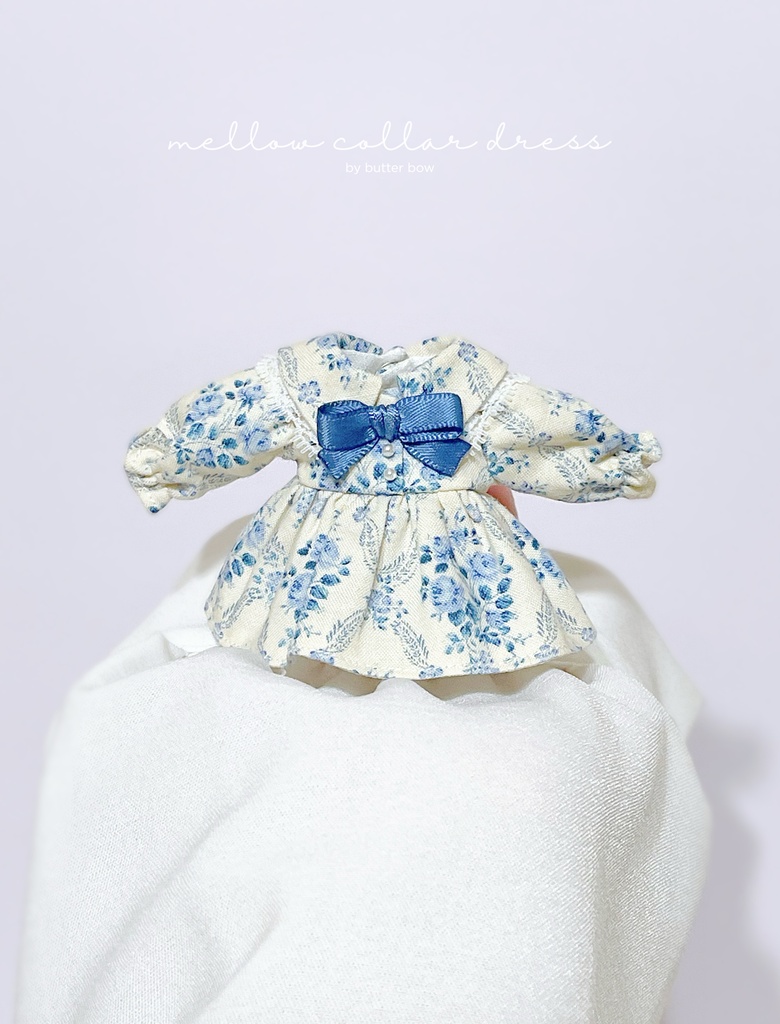 mellow collar dress #3 - 1/12ドール・ブラインドドール用