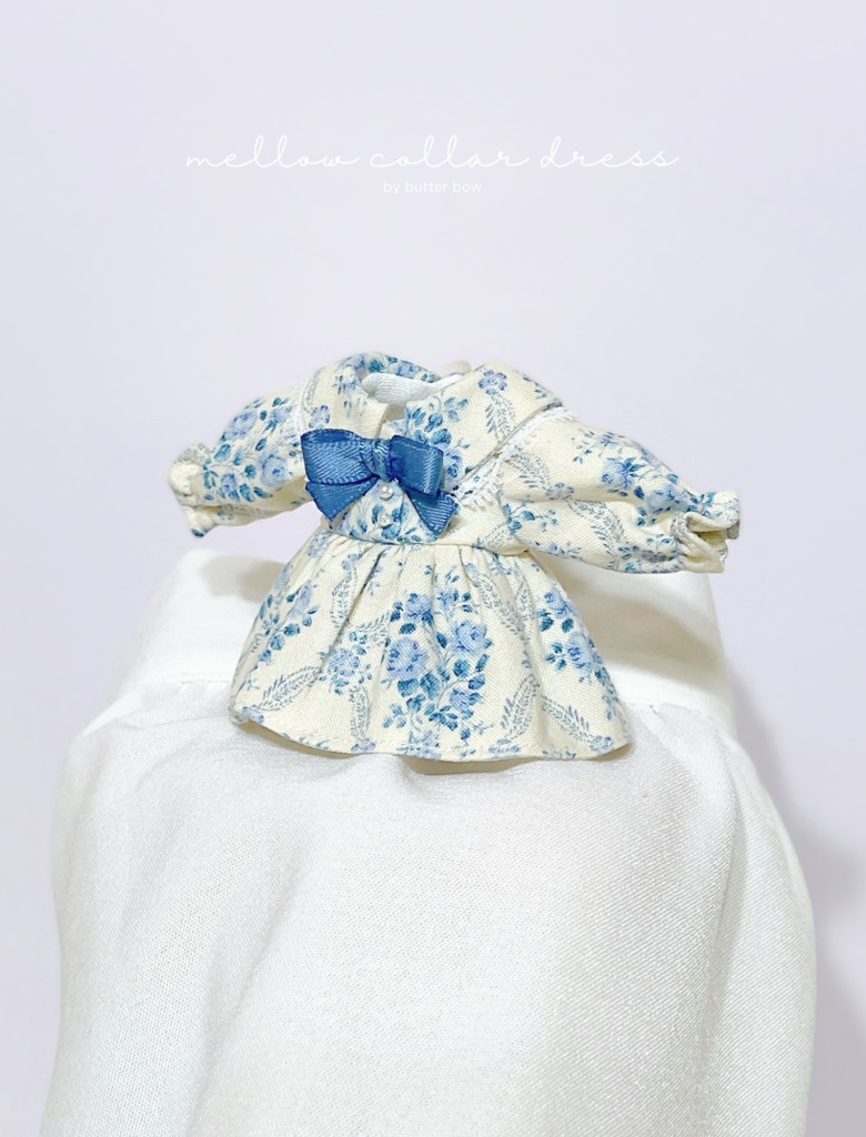 mellow collar dress #3 - 1/12ドール・ブラインドドール用