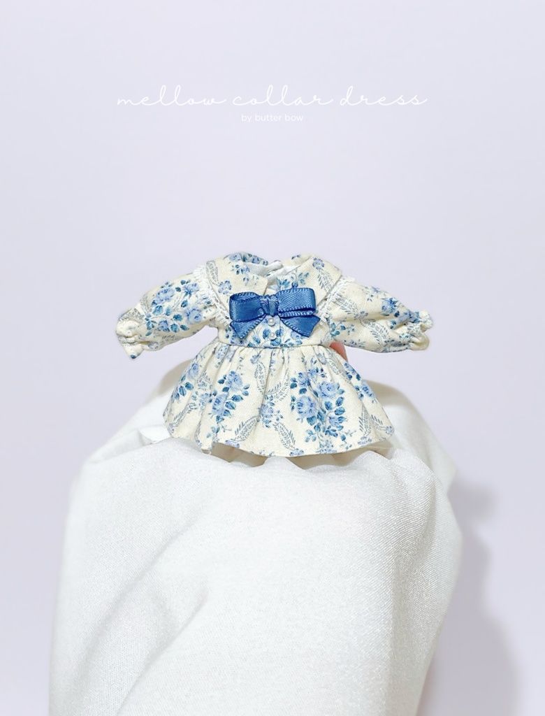 mellow collar dress #3 - 1/12ドール・ブラインドドール用