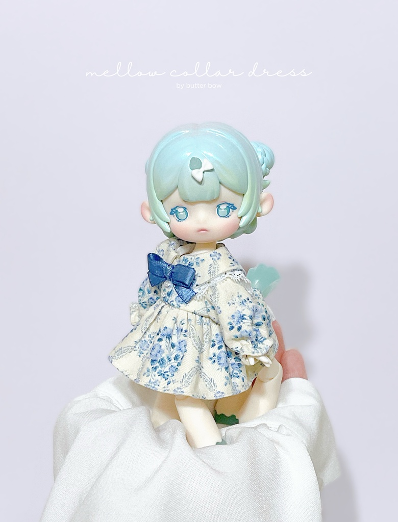 mellow collar dress #3 - 1/12ドール・ブラインドドール用