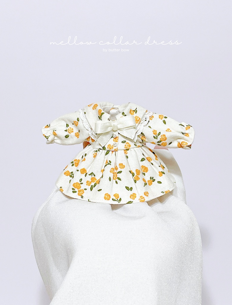 mellow collar dress #4 - 1/12ドール・ブラインドドール用