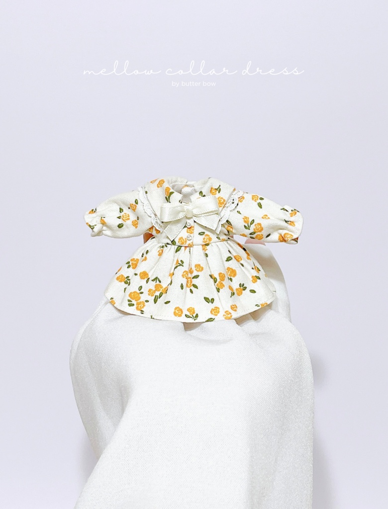 mellow collar dress #4 - 1/12ドール・ブラインドドール用