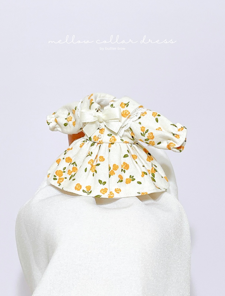 mellow collar dress #4 - 1/12ドール・ブラインドドール用