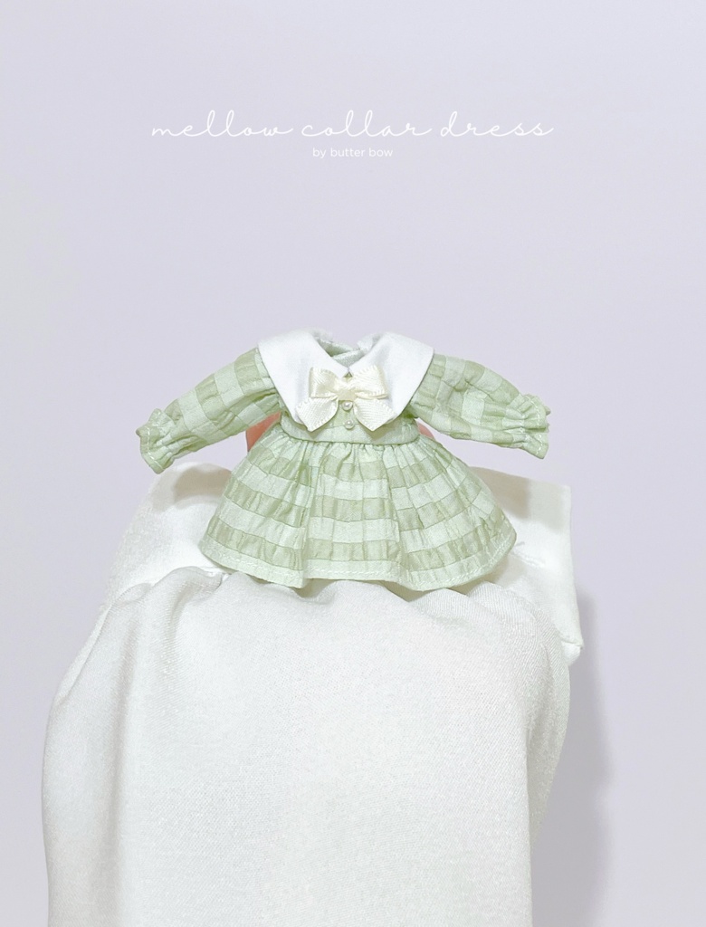 mellow collar dress #5 - 1/12ドール・ブラインドドール用