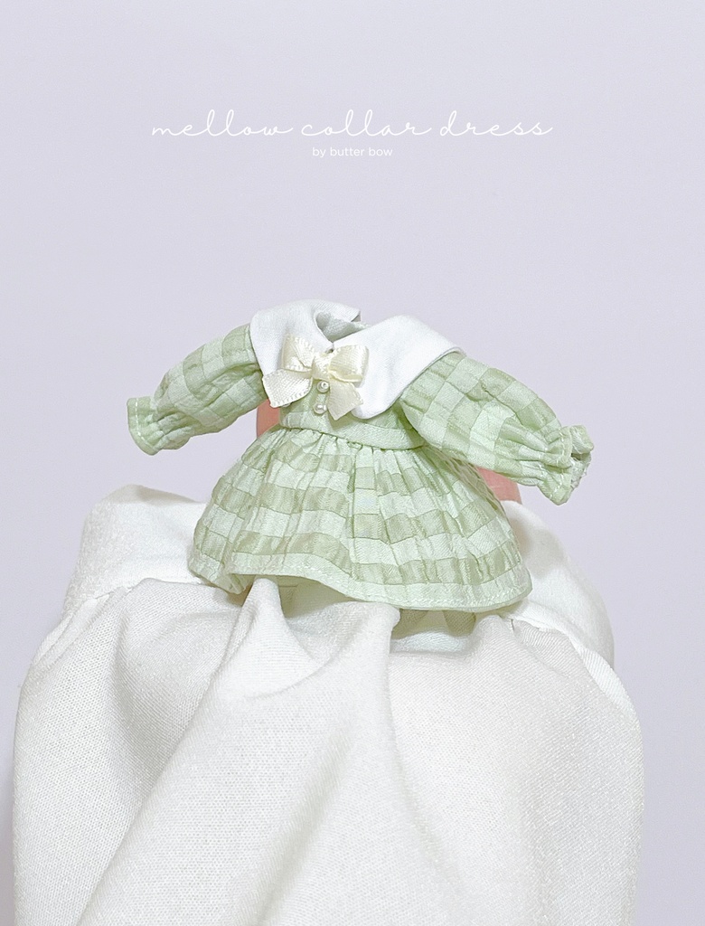 mellow collar dress #5 - 1/12ドール・ブラインドドール用