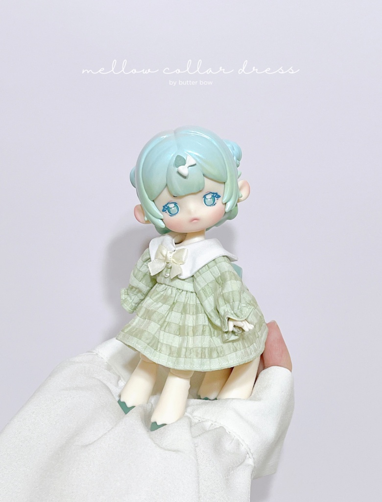 mellow collar dress #5 - 1/12ドール・ブラインドドール用