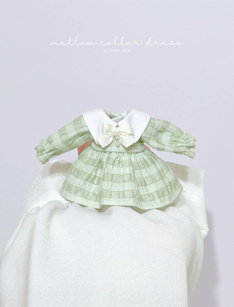 mellow collar dress #5 - 1/12ドール・ブラインドドール用