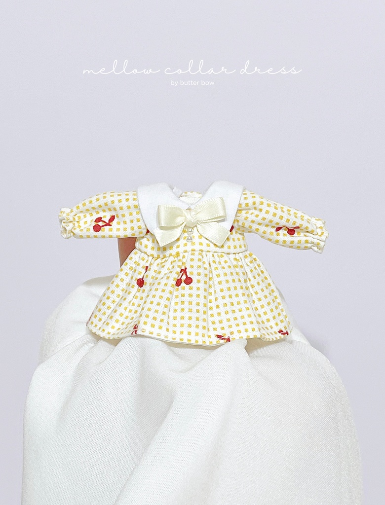 mellow collar dress #6 - 1/12ドール・ブラインドドール用