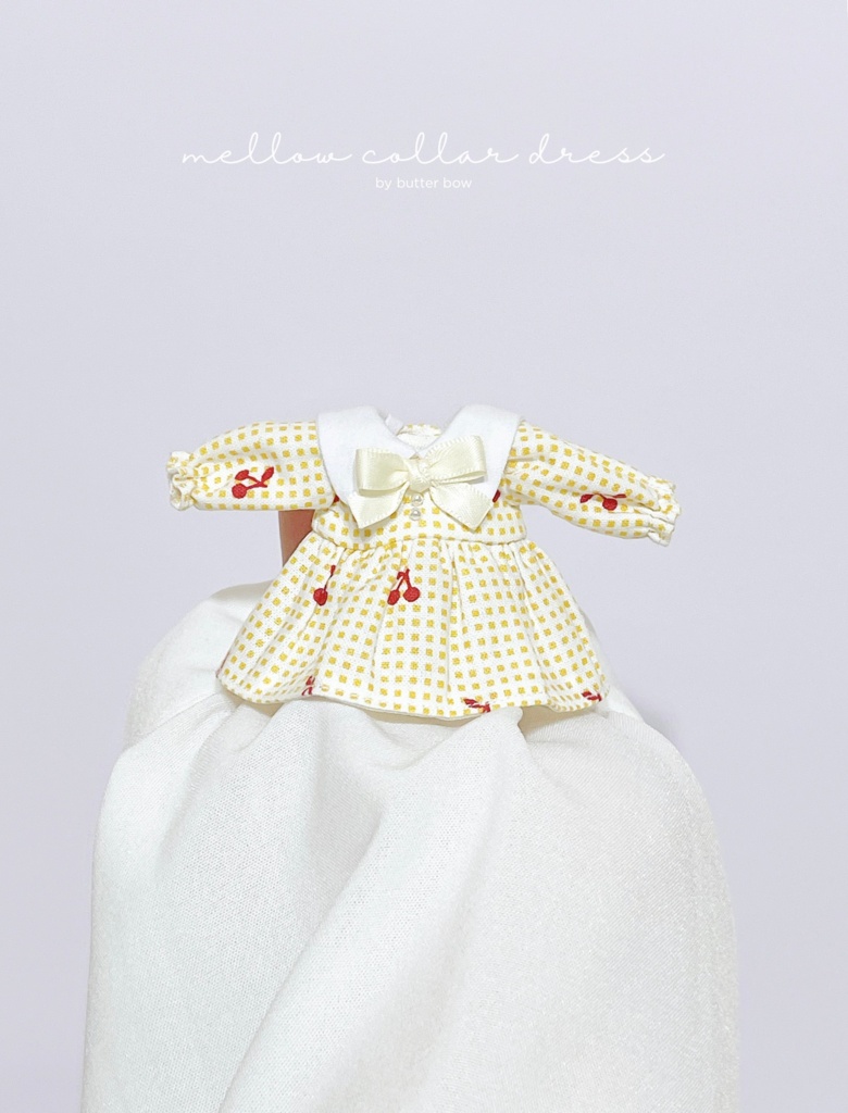 mellow collar dress #6 - 1/12ドール・ブラインドドール用