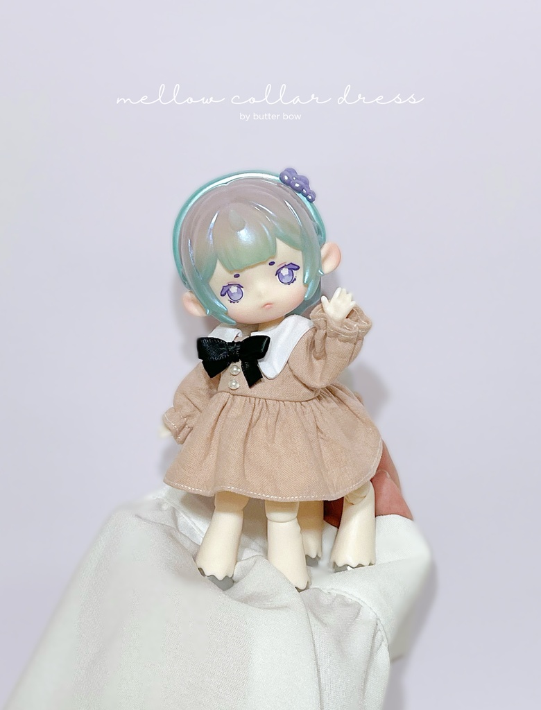 mellow collar dress(Petit) #7 - 1/12ドール・ブラインドドール用