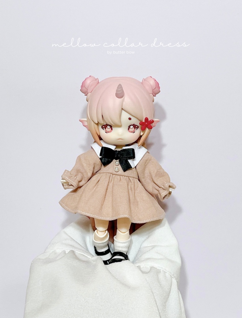 mellow collar dress(Petit) #7 - 1/12ドール・ブラインドドール用