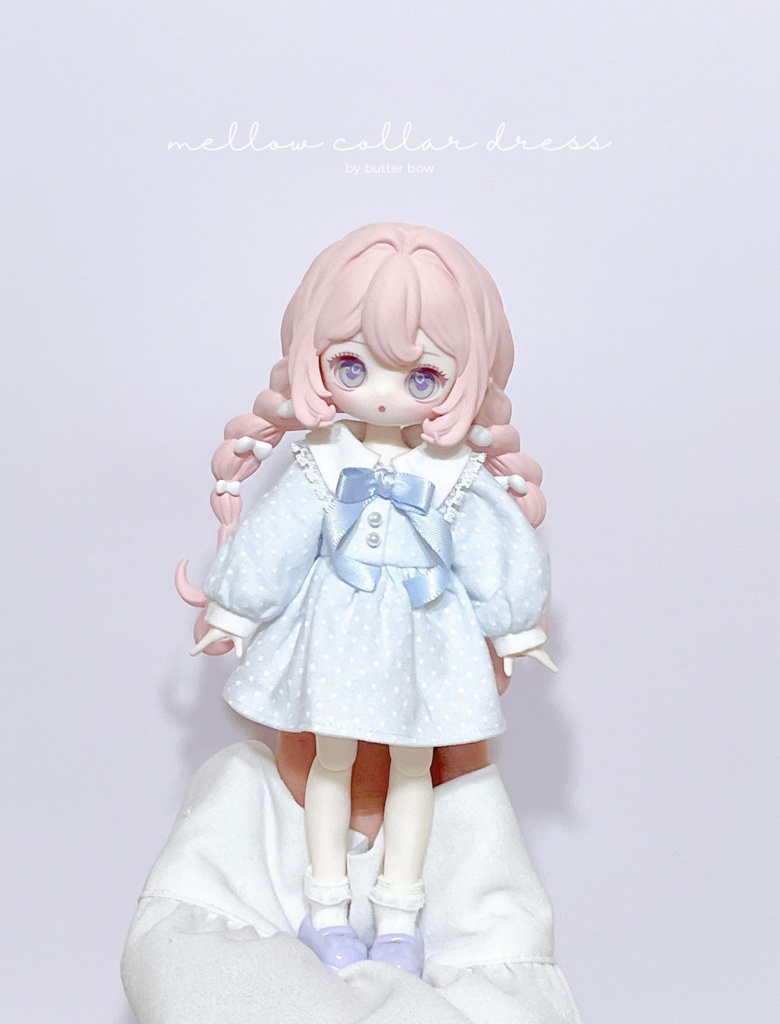 mellow collar dress(Regular) #1 - 1/12(高身長)ブラインドドール用
