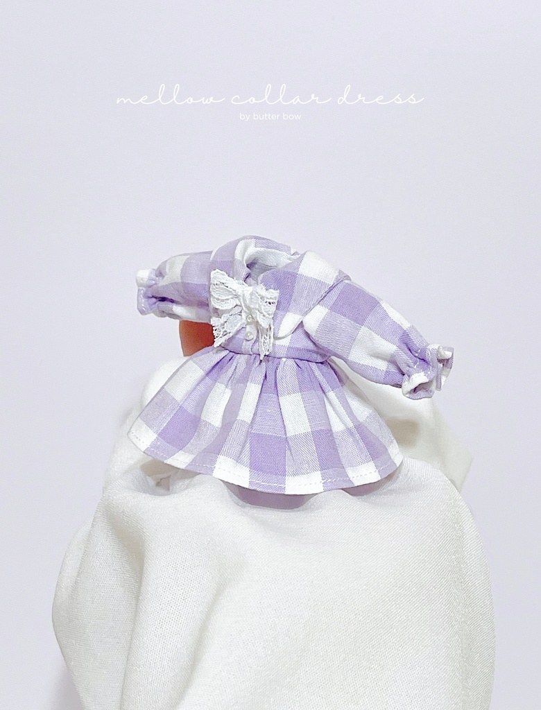 mellow collar dress(Petit) #8 - 1/12ドール・ブラインドドール用
