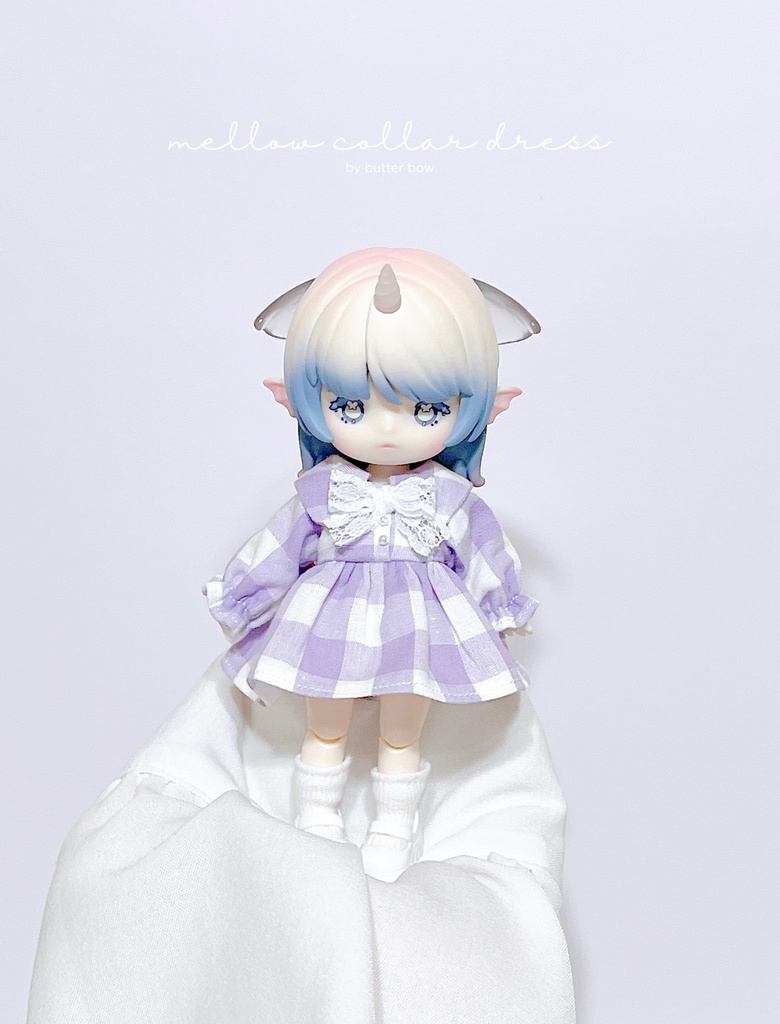 mellow collar dress(Petit) #8 - 1/12ドール・ブラインドドール用