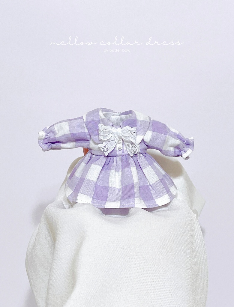 mellow collar dress(Petit) #8 - 1/12ドール・ブラインドドール用