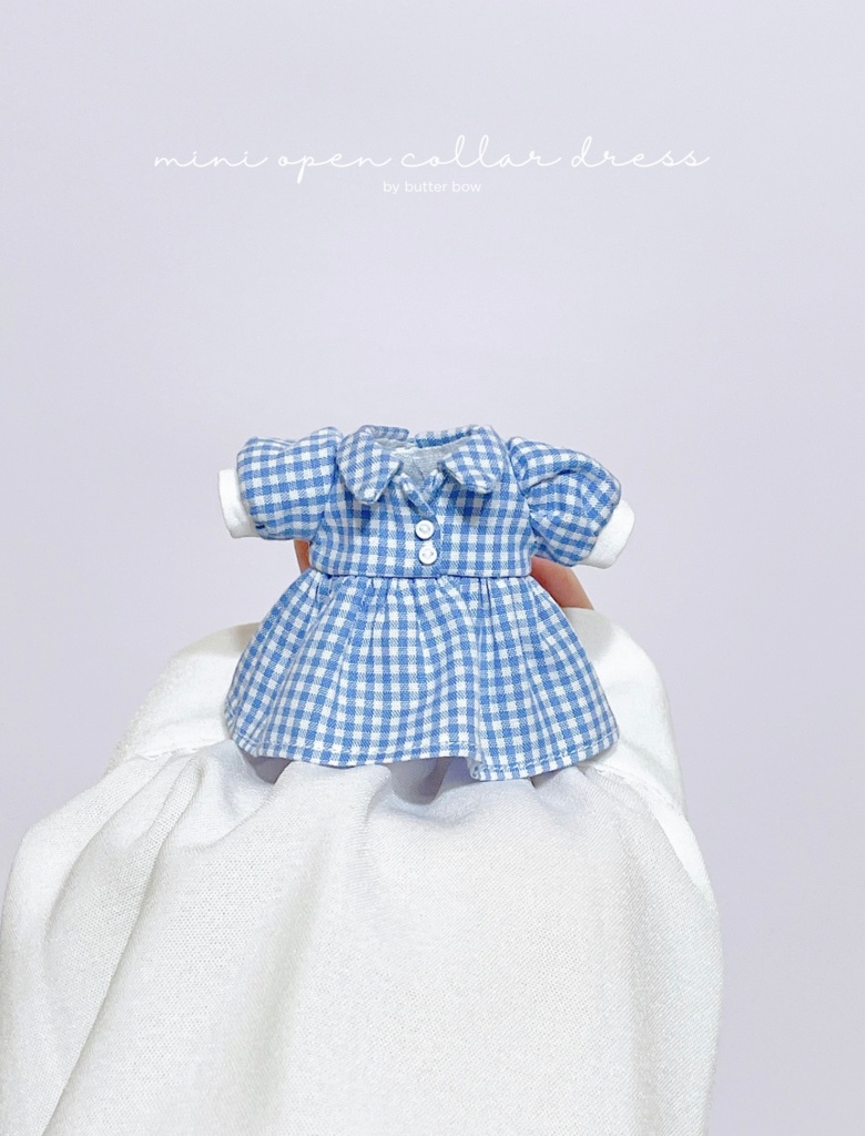 mini open collar dress(Petit) #2 - 1/12ドール・ブラインドドール用