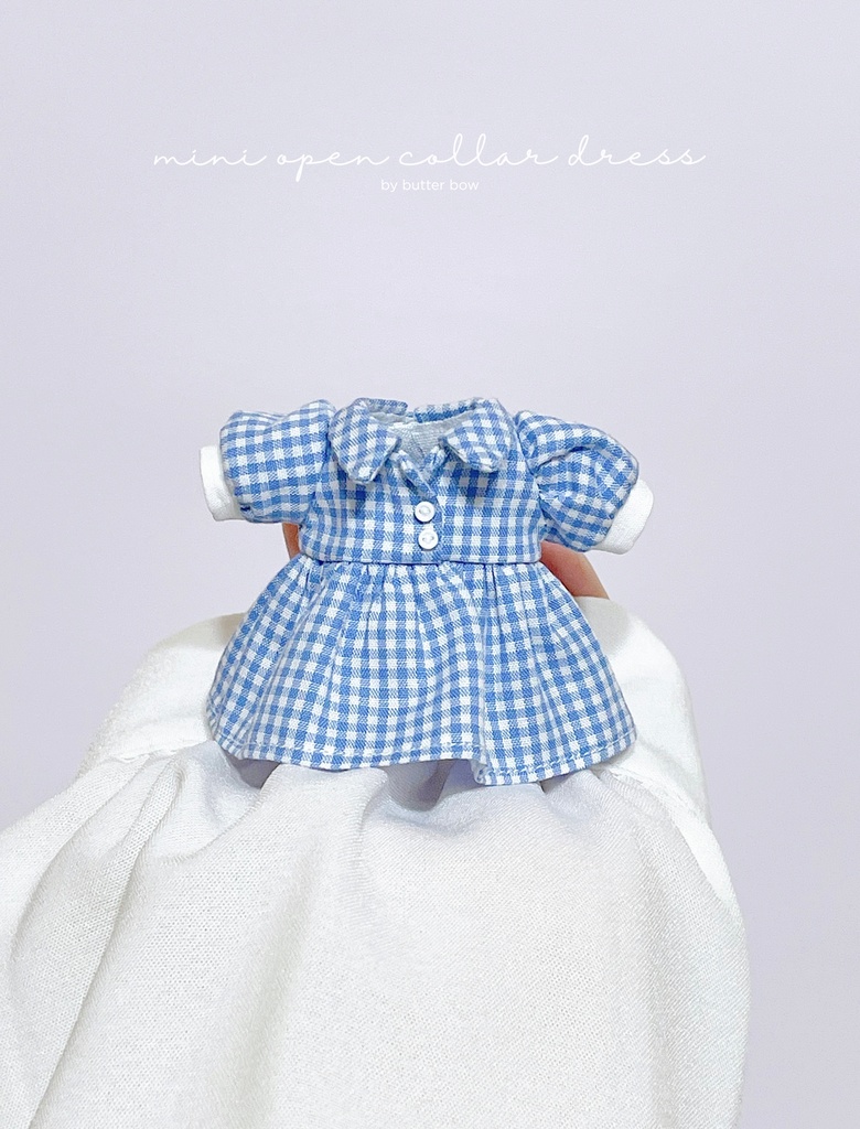 mini open collar dress(Petit) #2 - 1/12ドール・ブラインドドール用