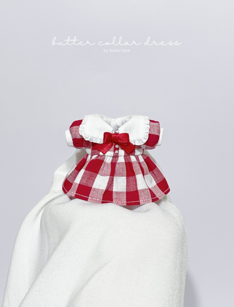 butter collar dress(Petit) #1 - 1/12ドール・ブラインドドール用ワンピース