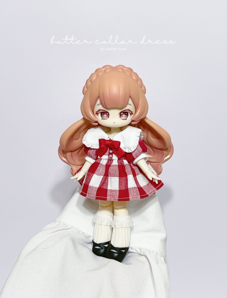 butter collar dress(Petit) #1 - 1/12ドール・ブラインドドール用ワンピース