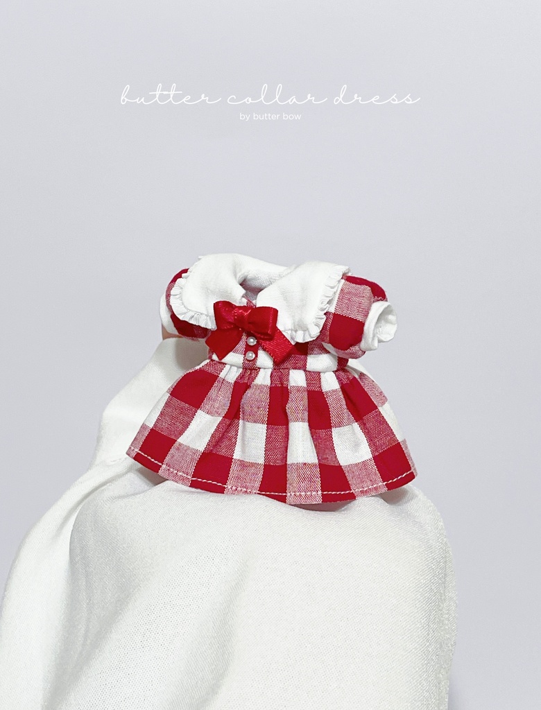 butter collar dress(Petit) #1 - 1/12ドール・ブラインドドール用ワンピース