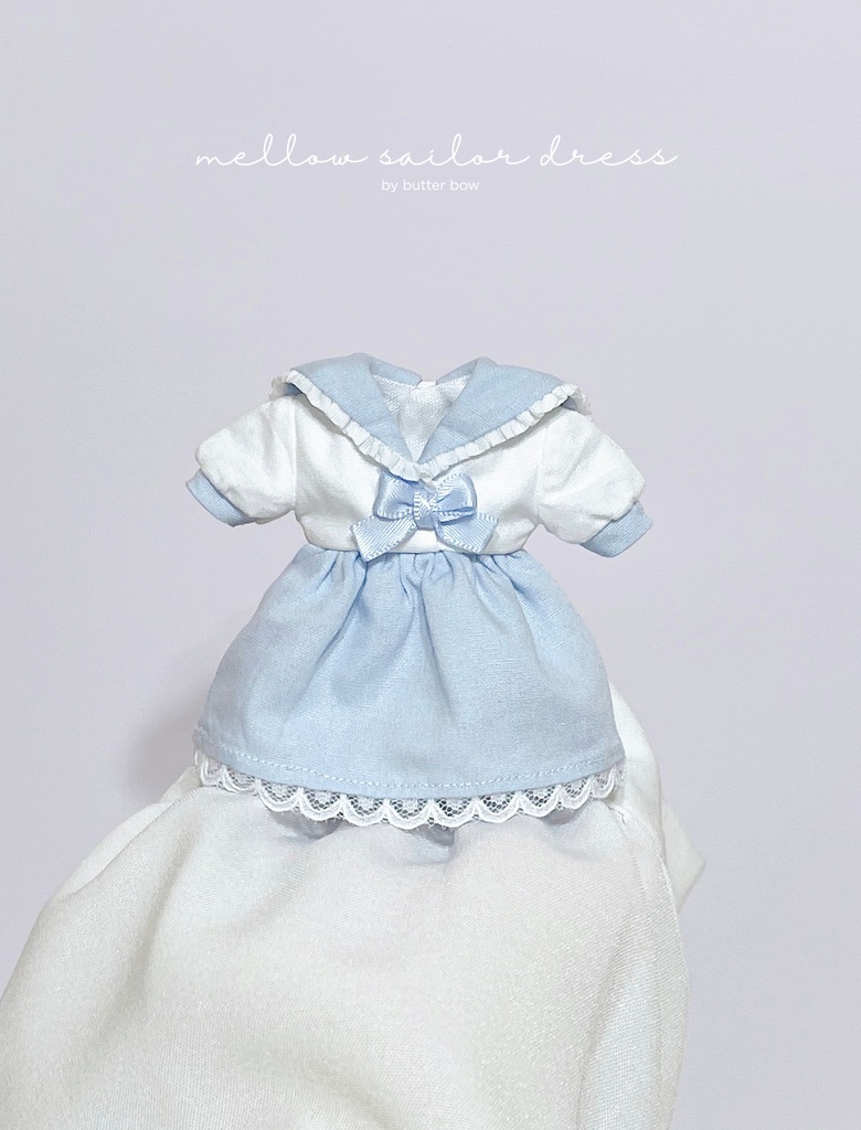 mellow sailor dress(Regular/Tall) #1 - 1/8 1/12(高身長)ブラインドドール用ワンピース