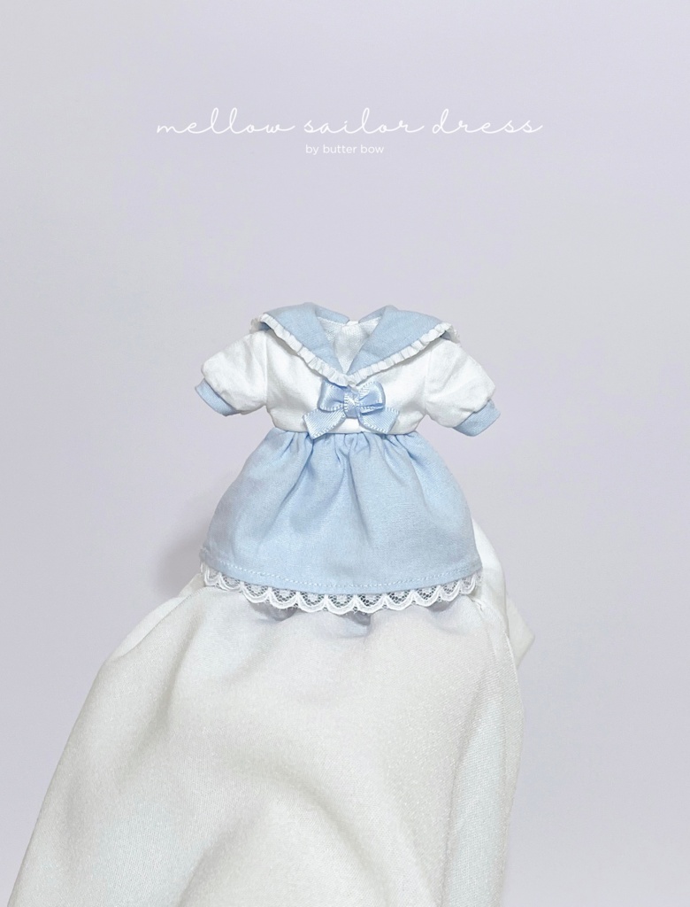mellow sailor dress(Regular/Tall) #1 - 1/8 1/12(高身長)ブラインドドール用ワンピース