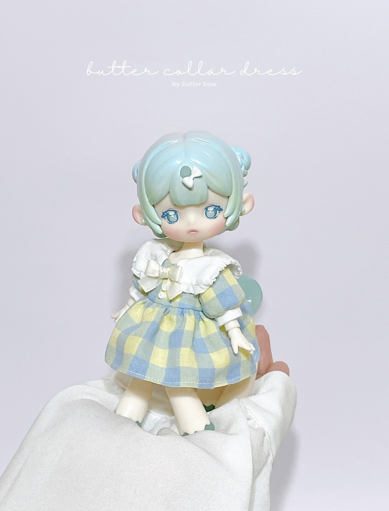 butter collar dress(Petit) #2 - 1/12ドール・ブラインドドール用ワンピース