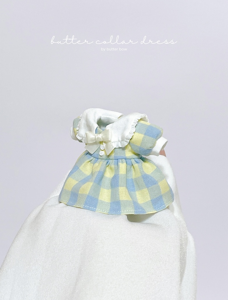 butter collar dress(Petit) #2 - 1/12ドール・ブラインドドール用ワンピース