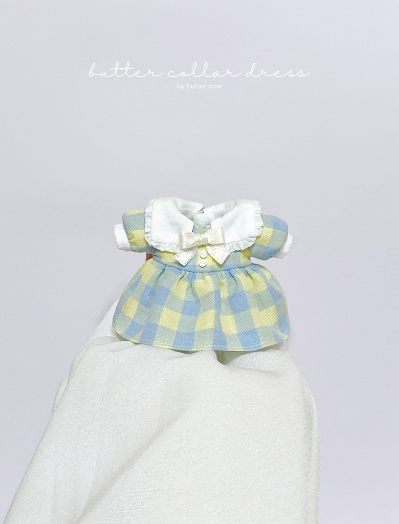 butter collar dress(Petit) #2 - 1/12ドール・ブラインドドール用ワンピース