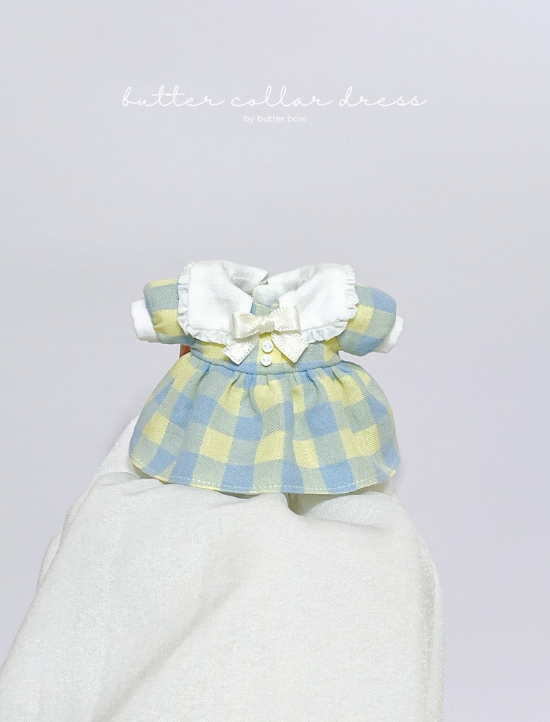 butter collar dress(Petit) #2 - 1/12ドール・ブラインドドール用ワンピース