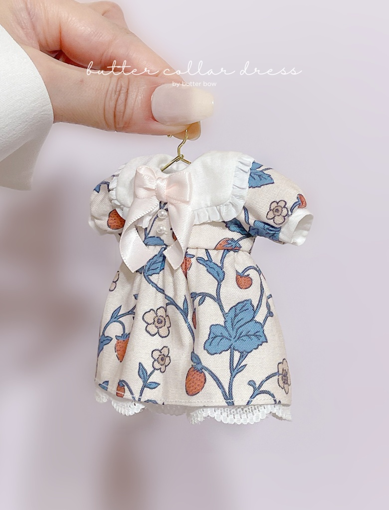 butter collar dress(Curvy) #1 - ボニーバニー6・小1/6ブラインドドール用ワンピース