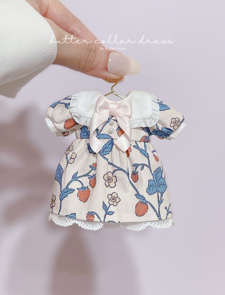 butter collar dress(Curvy) #1 - ボニーバニー6・小1/6ブラインドドール用ワンピース