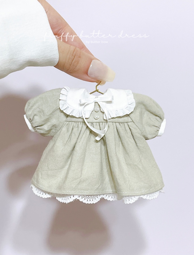 fluffy butter dress(Curvy) #1 - ボニーバニー6・小1/6ブラインドドール用ワンピース