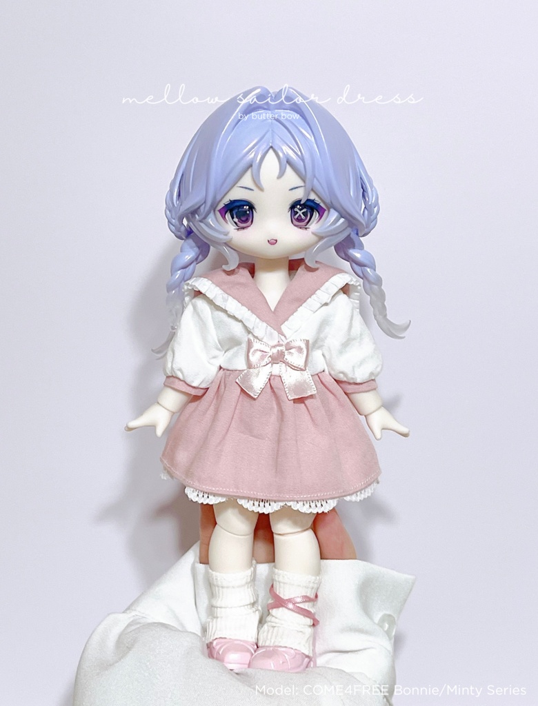 mellow sailor dress(Curvy) #1 - ボニーバニー6・小1/6ブラインドドール用ワンピース