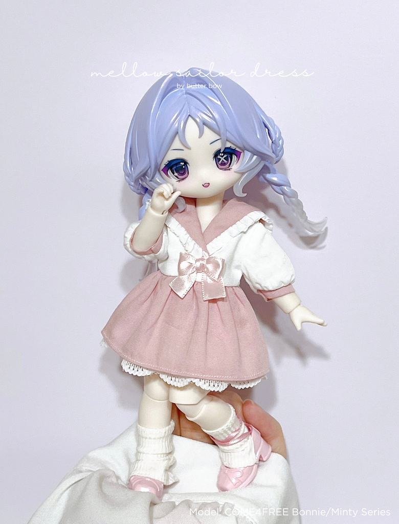 mellow sailor dress(Curvy) #1 - ボニーバニー6・小1/6ブラインドドール用ワンピース
