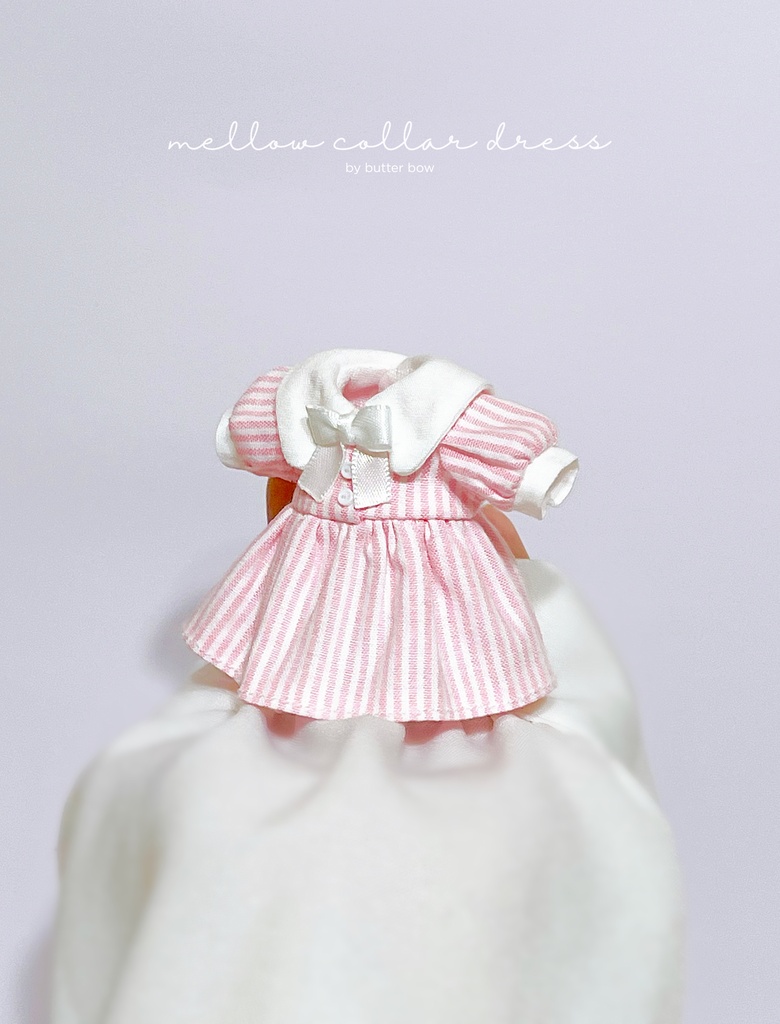 mellow collar dress(Petit) #8 - 1/12ドール・ブラインドドール用ワンピース