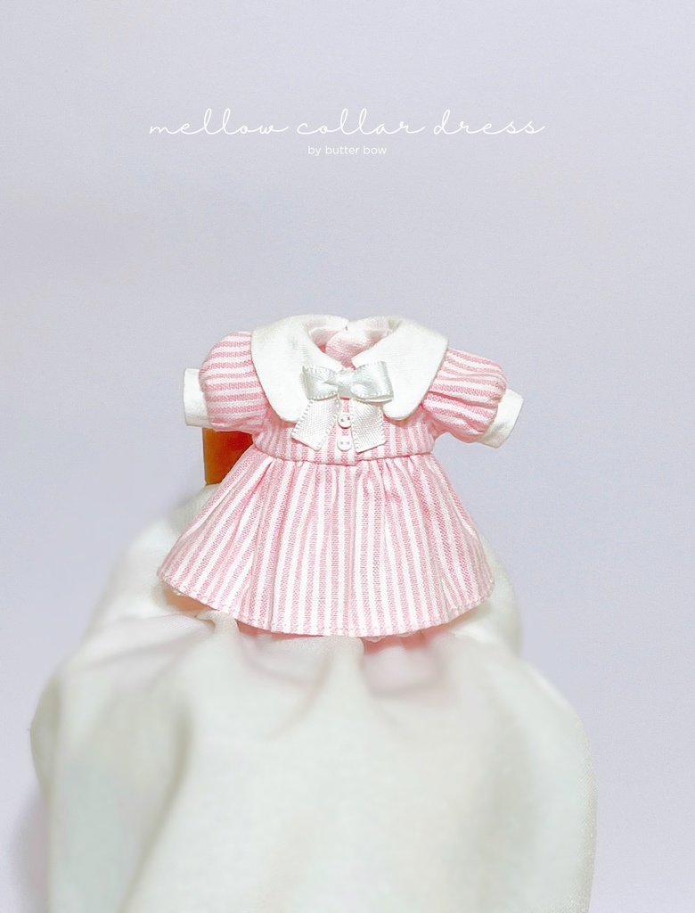 mellow collar dress(Petit) #8 - 1/12ドール・ブラインドドール用ワンピース
