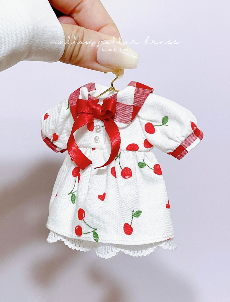 mellow collar dress(Curvy) #2 - ボニーバニー6・小1/6ブラインドドール用ワンピース