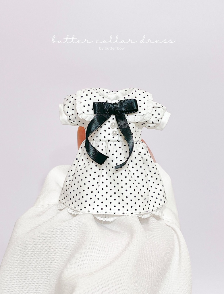 butter collar dress(Regular/Tall) #1 - 1/8 1/12(高身長)ブラインドドール用ワンピース