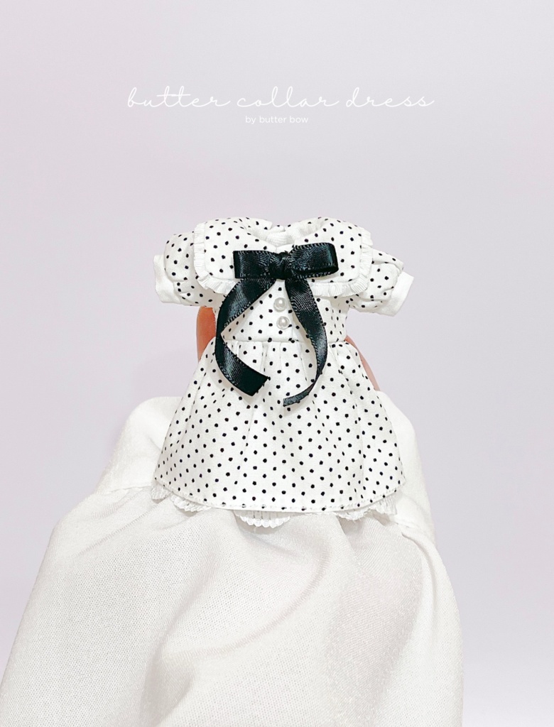 butter collar dress(Regular/Tall) #1 - 1/8 1/12(高身長)ブラインドドール用ワンピース