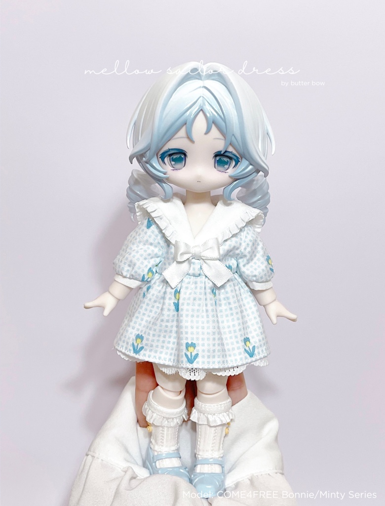 mellow sailor dress(Curvy) #2 - ボニーバニー6・小1/6ブラインドドール用ワンピース
