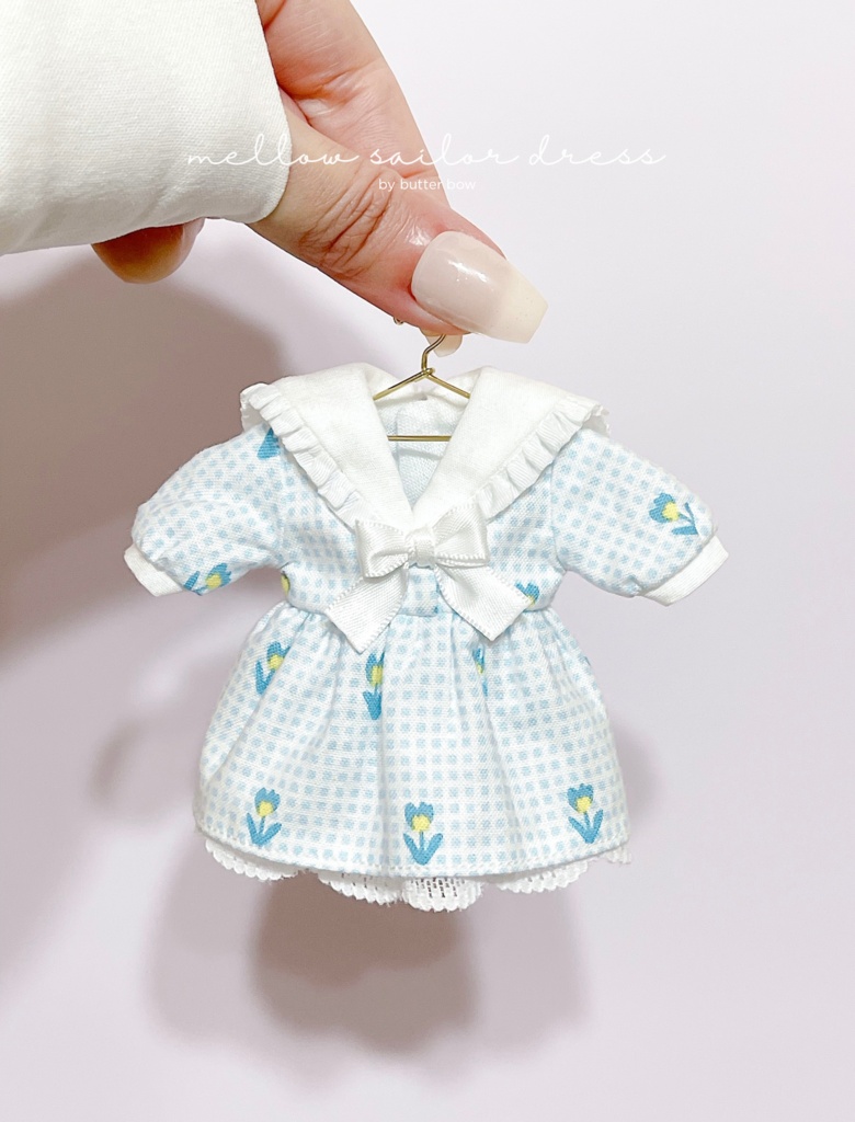 mellow sailor dress(Curvy) #2 - ボニーバニー6・小1/6ブラインドドール用ワンピース
